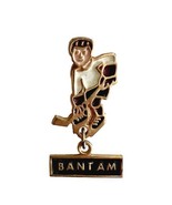 Bantam White Jersey Vintage Hockey Pin Enamel Filled Sports Collectible ... - $474.98 MXN
