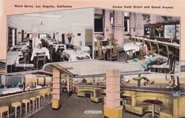 Hotel Savoy Los Angeles California CA Interior Multiview Postcard C12 - $2.99