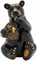 Ebros Animal World Black Bear Eating Honey Figurine 5.25&quot;H Home Decor - £15.66 GBP