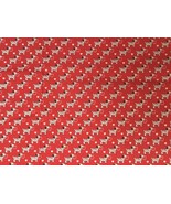 Dalmatian Dogs with Hearts on Red Cotton Fabric  39 1/2" L x 46" W NEW - $10.88