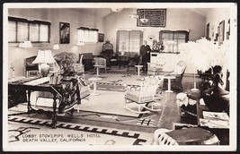 Death Valley, CA RPPC - Stovepipe Wells Hotel Lobby Real Photo Postcard - £11.58 GBP