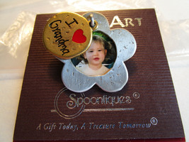 GRANDMOTHER  Photo Reveal Pin Brooch, mixed metals USA made, Signed JJ Jonette - £7.80 GBP