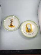 Holly Hobbie Plates American Greetings 1972 Set Of 2 Friends Memories - £22.41 GBP