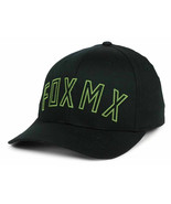 Fox Racing Sports Neon Green FOX MX Logo Flex Fit Black Cap - £18.83 GBP