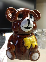 Honey Bear Honey Jar with Honey Wand Vintage Houston Foods 1982 Advertis... - $19.99