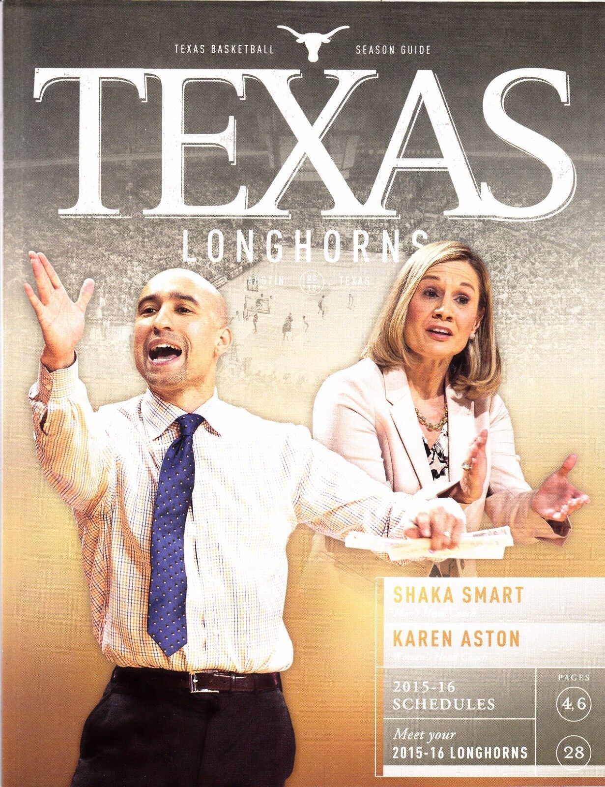 2015-16 TEXAS LONGHORNS BASKETBALL SEASON GUIDE Shaka Smart, Karen Aston - $8.99