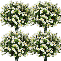 Artificial Silk Flowers Fake Camellia Plant UV Resistant 30 Bundles No Fade Faux - £37.69 GBP