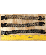 Paracord Hand-Woven Chinese Knot Camo Tan Green Unisex Bracelets Lot Of 3 - $25.63 CAD
