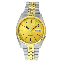 Seiko 5 SNXJ92 Men Watch Automatic Two-Tone Gold Dial Stainless-Steel Wr... - $1,285.71