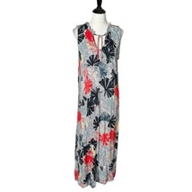 Nic + Zoe Floral Fan Dot Sleeveless Midi Dress Ruffle Red Blue Women&#39;s S... - £22.94 GBP