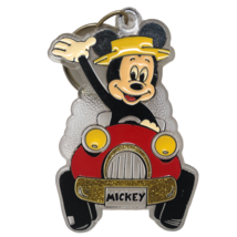 VTG Mickey Mouse Driving Disney Enamel Color Keychain Monogram Products - $35.63