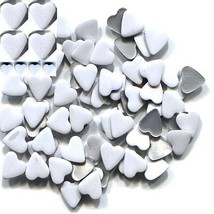 HEARTS Smooth Rhinestuds 6mm Hot Fix  WHITE  1 gross - £4.45 GBP