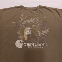 Carhartt Mens Brown 2XL Long Sleeve Original Fit Deer Graphic T-Shirt 102268 301 image 9