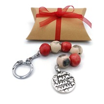 Portachiavi mamma Accessori estetici con perline rosse per donna,... - £23.22 GBP