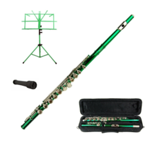 Merano Green Flute 16 Hole, Key of C with Carrying Case+2 Stands+Accesso... - £70.81 GBP