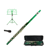 Merano Green Flute 16 Hole, Key of C with Carrying Case+2 Stands+Accesso... - £70.76 GBP