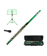 Merano Green Flute 16 Hole, Key of C with Carrying Case+2 Stands+Accesso... - £70.35 GBP