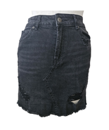 Black Distressed Demin Mini Skirt Size 00 - £19.75 GBP