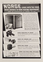 1937 Print Ad Norge Home Heating Equipment Furnaces,Coal Stoker Detroit,Michigan - £18.56 GBP