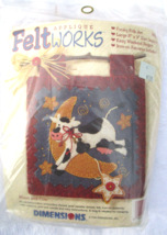 Dimensions Feltworks Applique COW Jumping Over MOON 8x9 Inches New Vintage 1996 - £13.66 GBP