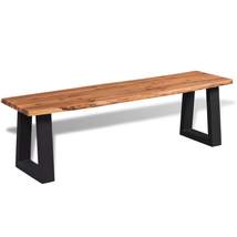 Solid Acacia Wood Kitchen Dining Room Table Bench Chair Seat Benches Wooden - £248.98 GBP
