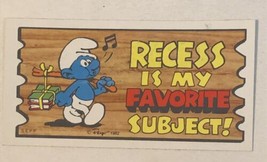 The Smurfs Trading Card 1982 #6 Recess Is My Favorite Subject - £1.94 GBP