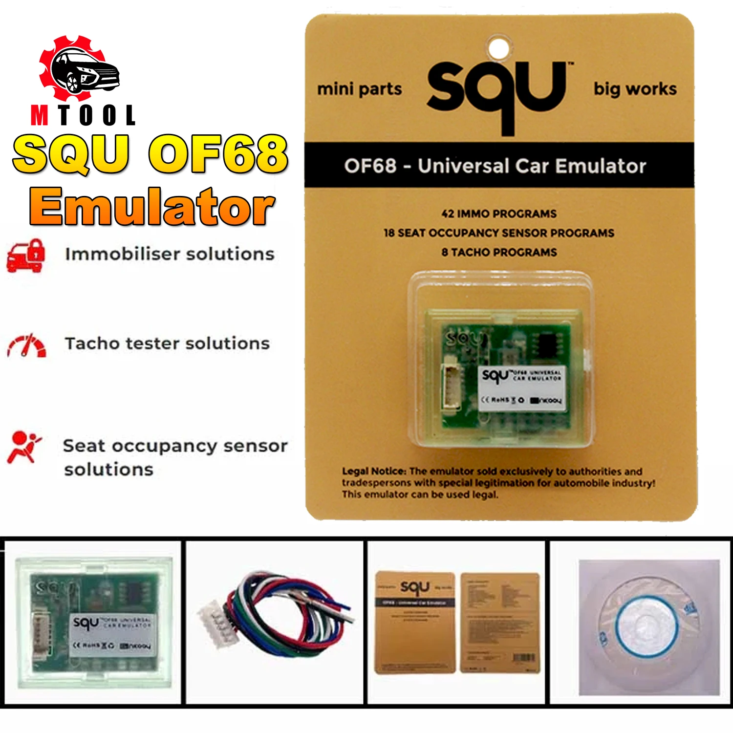 5/10/15/20/30pcs SQU OF68 Universal Car Immobiliser Emulator Signal Reset Immo o - £100.57 GBP