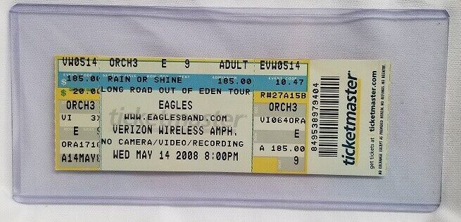 THE EAGLES - ORIGINAL 2008 UNUSED WHOLE FULL CONCERT TICKET 4 ORCHESTRA - $15.00