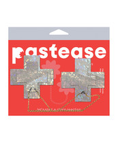 Pastease Chains Disco Cross - White O/S - $31.99