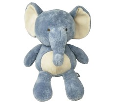 15&quot; Lambs &amp; Ivy Signature Blue &amp; Creme Elephant Stuffed Animal Plush Toy Lovey - £29.14 GBP