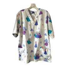 Disney Princess Scrub Top Women Size M Snow White Cinderella Aurora Nurs... - $17.10