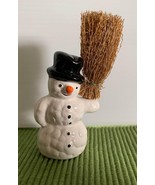 Department 56 Snow Village Snowman with Broom - £11.96 GBP