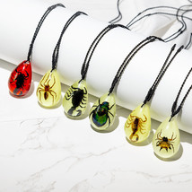 6 Pcs Resin Real Natural Insect Water Drop Pendant Pendant Gift - £48.53 GBP