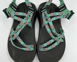 Chaco Girls Sandals Youth Sz 3 ZX/1 Shoes Green Purple Strappy Adjustabl... - £18.26 GBP
