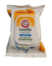 Arm &amp; Hammer Essentials Clear Water Deodorant Towelettes 30ct. - £6.37 GBP