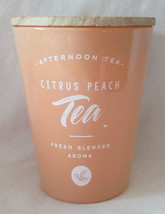 Kirkland&#39;s 11.2 oz Jar Candle up to 55 hrs Afternoon Tea CITRUS PEACH TEA - $28.02