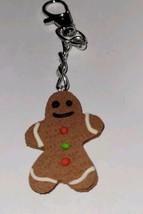 Gingerbread Man Keychain Food Charm Cookie Accessory Keys Ring - £6.92 GBP