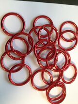 20 ALLOY METAL GATE RINGS COLOR RED BRAND NEW - $9.89
