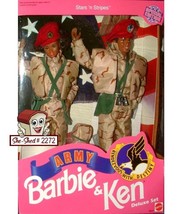 Stars and Stripes AA Army Barbie &amp; Ken Deluxe Set 5627 by Mattel Vintage... - £40.02 GBP