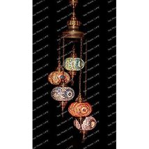 LaModaHome Mosaic Chandelier,Mosaic Lamp,Turkish Lamp,Moroccan Lantern - £143.56 GBP