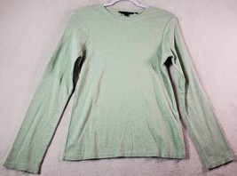 Boden T Shirt Top Womens Size 16 Green 100% Cotton Long Casual Sleeve Crew Neck - £11.06 GBP