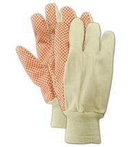 Majestic 3405HV PVC Orange Dotted Cotton Canvas Gloves Standard White (24 Pair) - £18.43 GBP