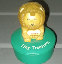 Vintage Russ Berrie Tiny Treasures Lion Trinket Lidded Box &#39;Have a Rainb... - $187.71 MXN