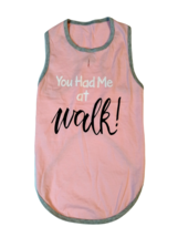 Hotel Doggy You Had Me at Walk  Pink Tank (Pet Dog) Sz Large New without... - £6.76 GBP