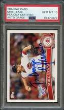 2011 Topps Opening Day #202 Mike Leake Signed Card PSA Slabbed Auto 10 Cardinals - £62.90 GBP