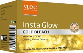 3 X Vlcc Gold Bleach Insta Glow Lightening Fairness Mask Cream SKIN/FACE/BODY - £6.98 GBP