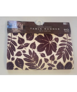 Aspen Leaves Table Runner 90&quot; Burgundy NWT Fall Decor - £17.68 GBP