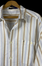 Callaway Golf Shirt Size 2XL XXL Button Down Shirt White Stripe Long Sleeve - £43.95 GBP