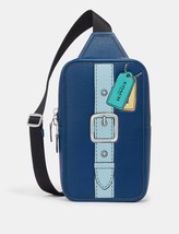 Coach Sullivan Pack Trompe L&#39;oeil Print Leather Backpack ~NWT~ CH232 Blue - £194.35 GBP