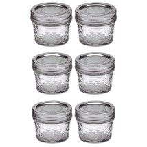 Ball Mason 4oz Quilted Jelly Jars with Lids and Bands, Set of 6 - £7.08 GBP